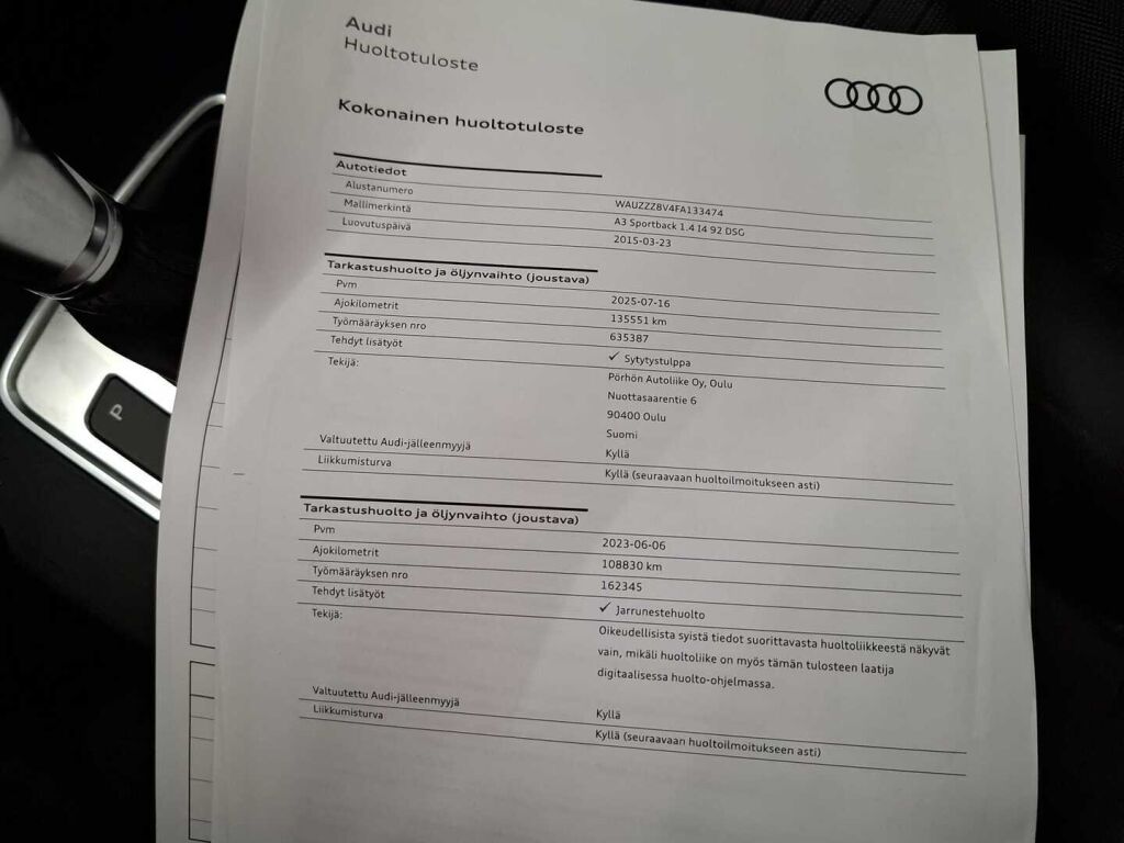 Audi A3 2015 Musta