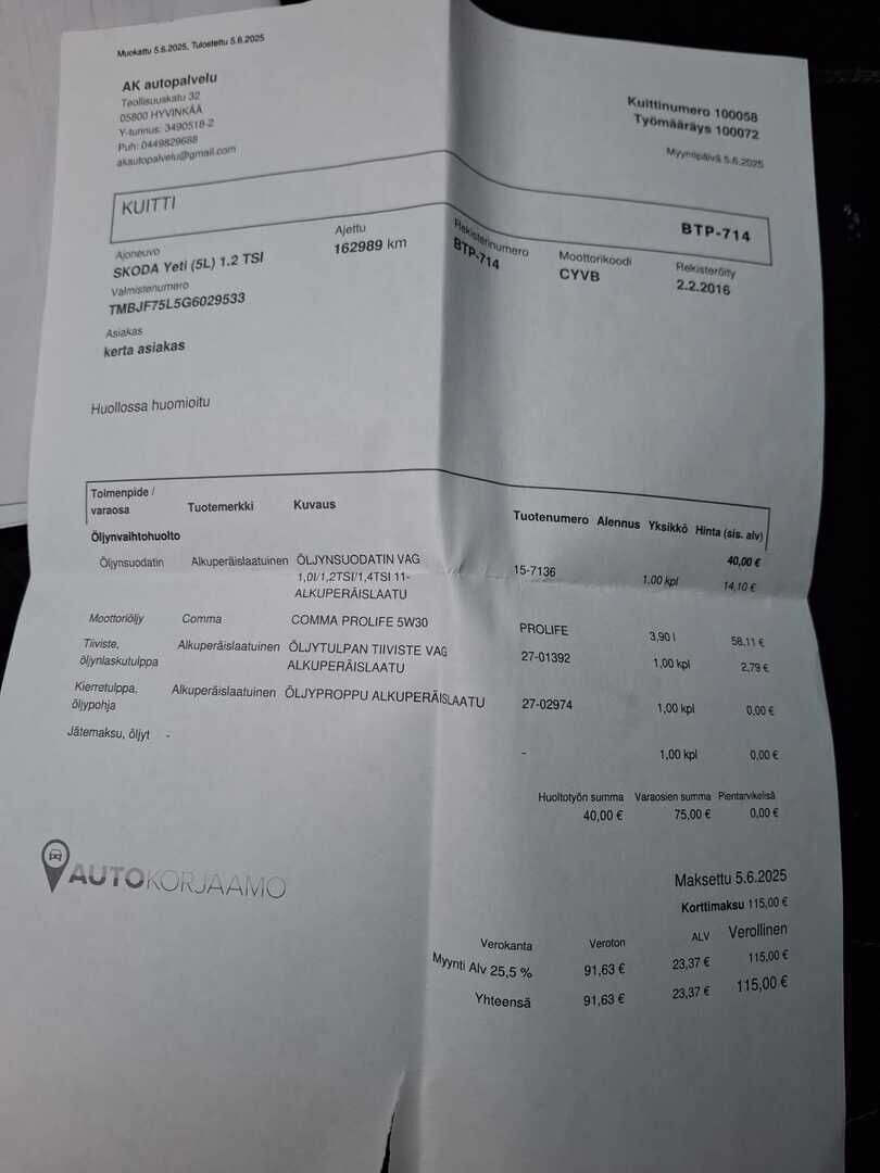 Skoda Yeti 2016 Valkoinen