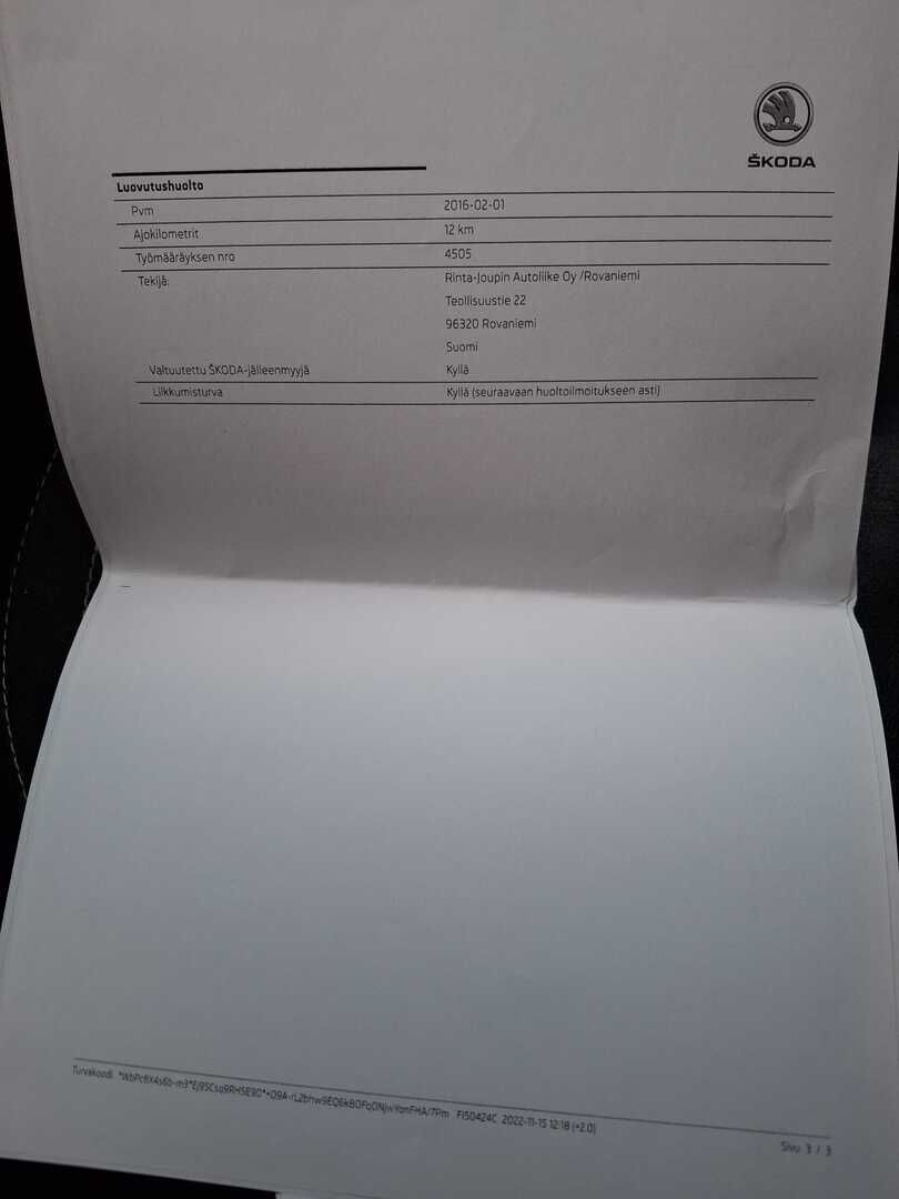 Skoda Yeti 2016 Valkoinen