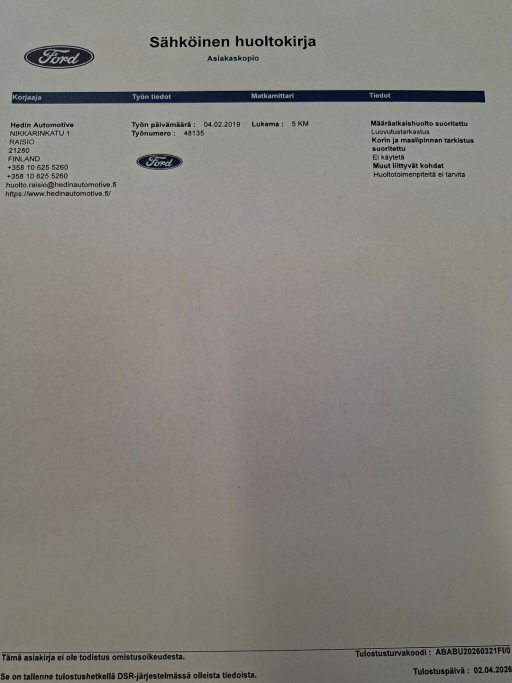 Ford Focus 2019 Valkoinen