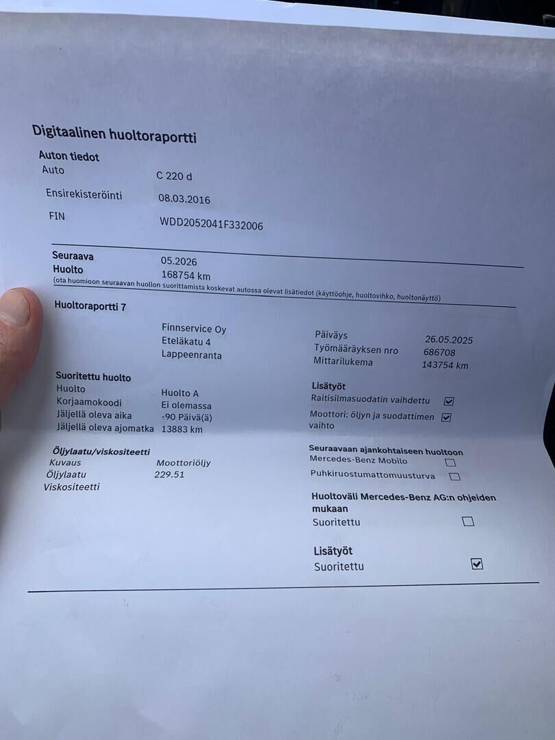 Mercedes-Benz C 2016 Harmaa