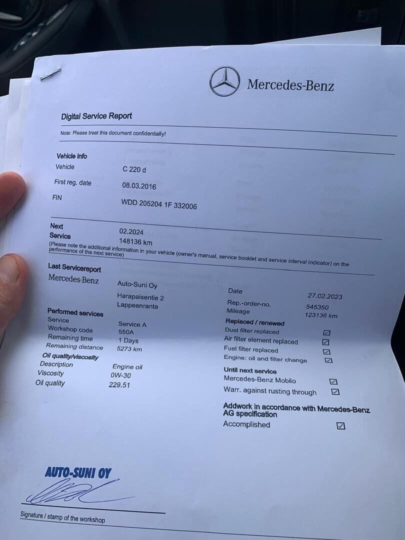 Mercedes-Benz C 2016 Harmaa