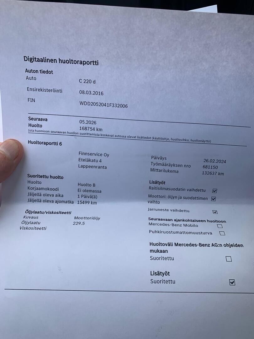 Mercedes-Benz C 2016 Harmaa