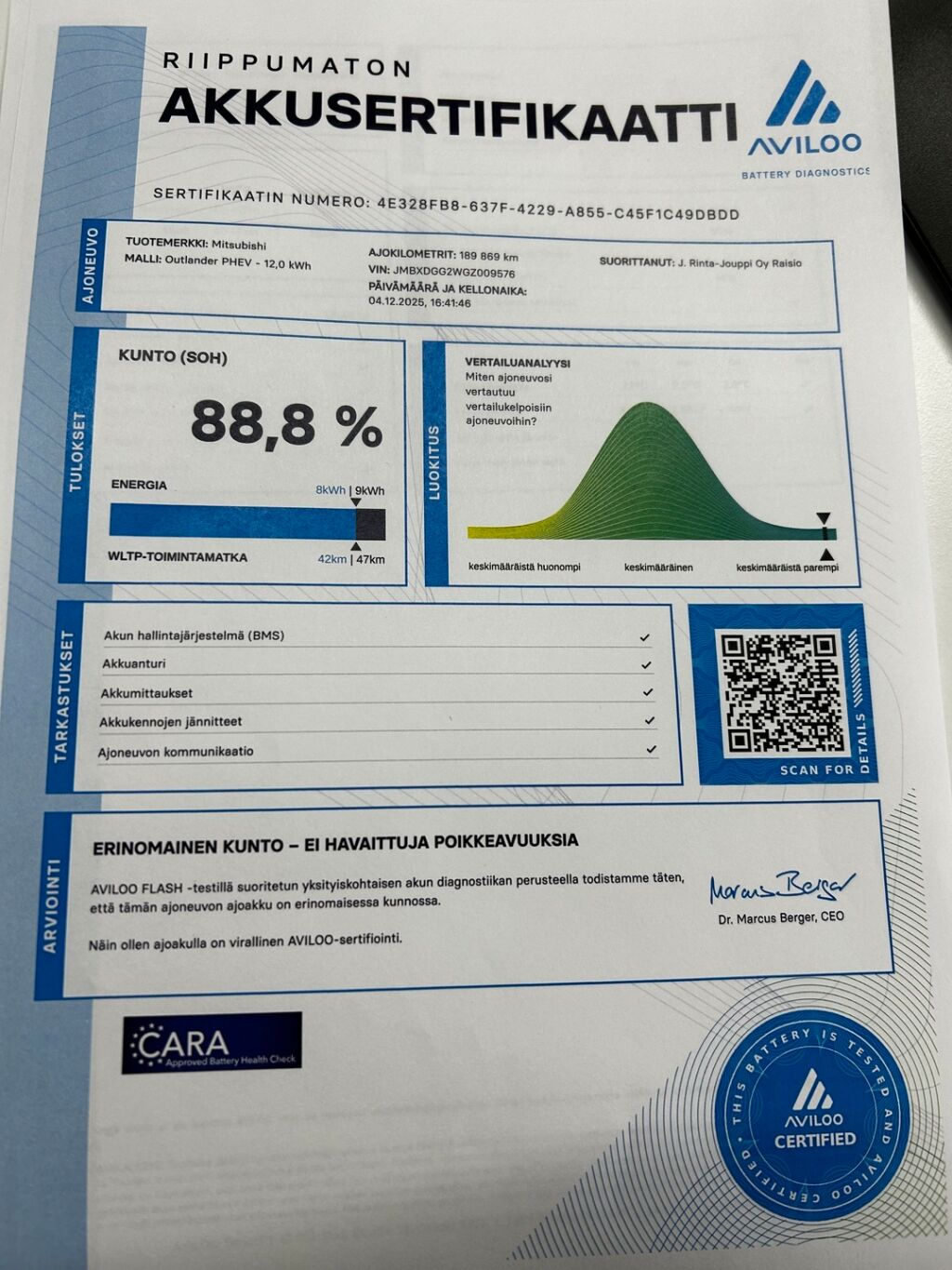 Mitsubishi Outlander PHEV 2015 Musta