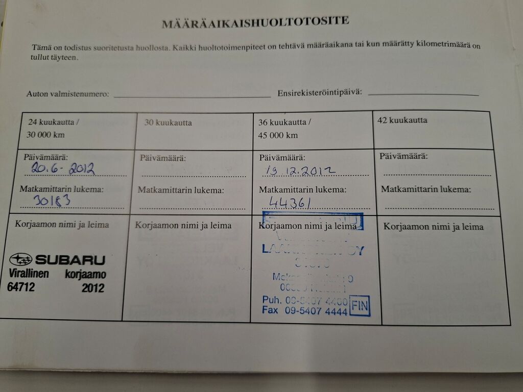 Subaru Legacy 2011 Keltainen