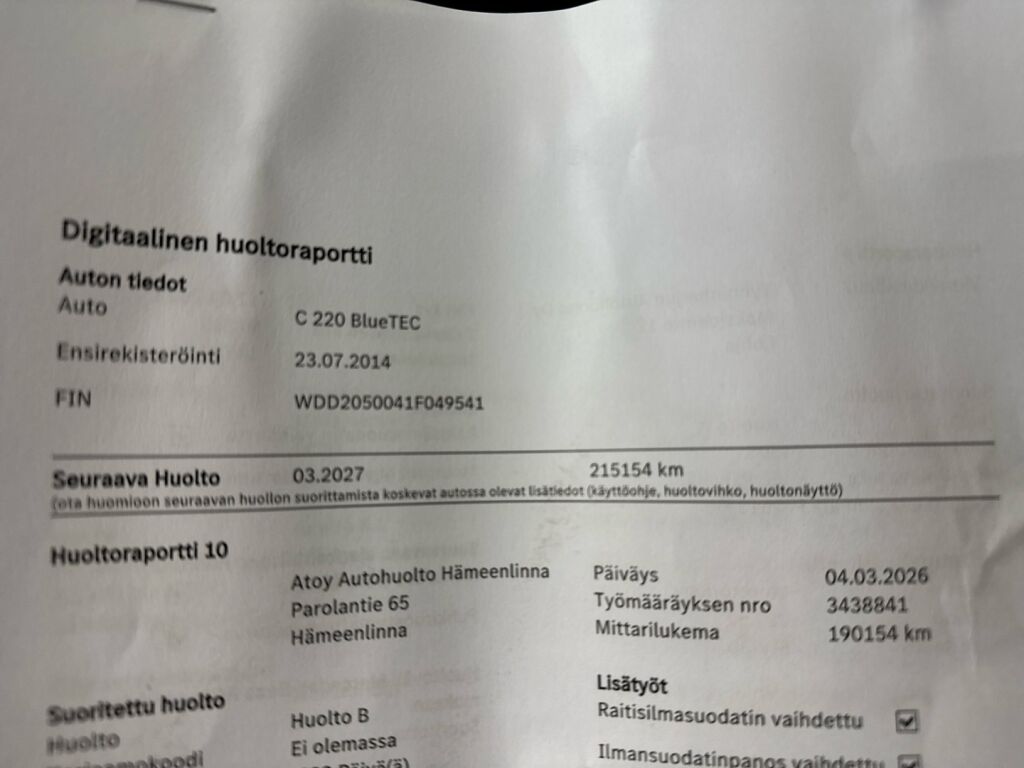 Mercedes-Benz C 2014 Harmaa