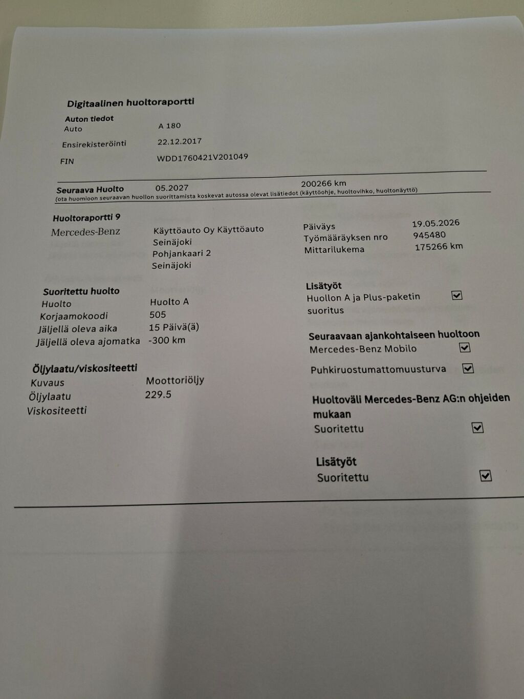 Mercedes-Benz A 2017 Musta