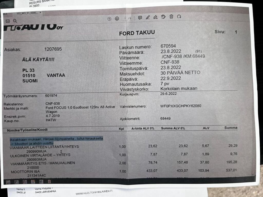 Ford Focus 2019 Harmaa