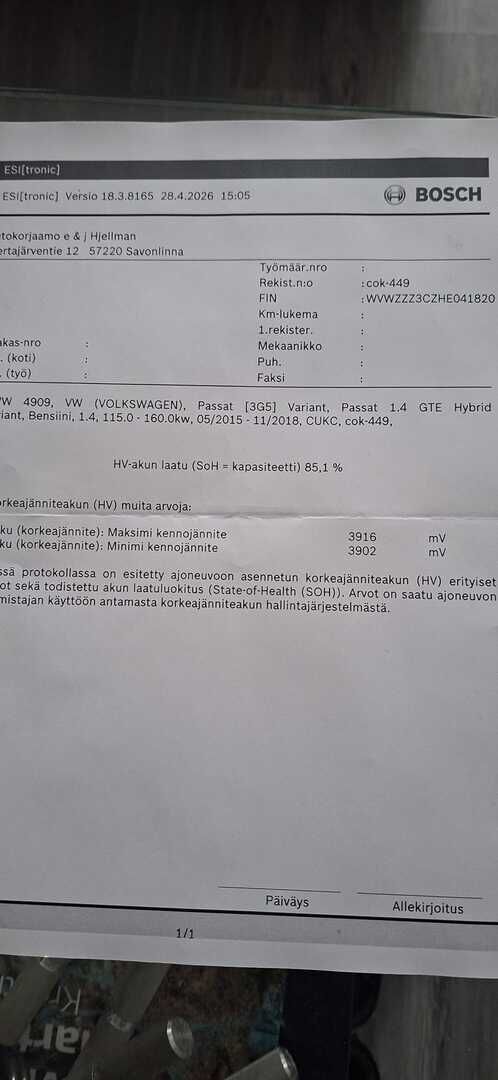 Volkswagen Passat 2017 Valkoinen