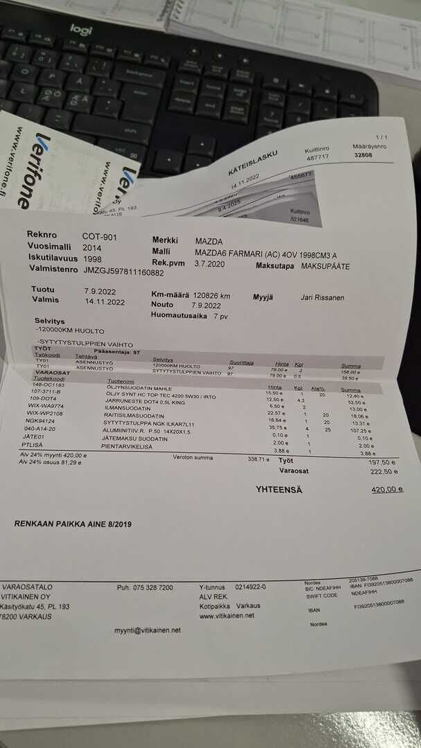 Mazda Mazda6 2014 Valkoinen