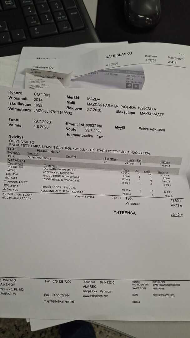 Mazda Mazda6 2014 Valkoinen