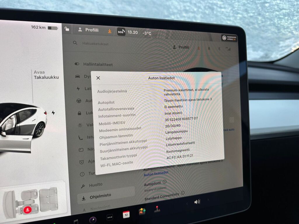 Tesla Model 3 2021 Valkoinen