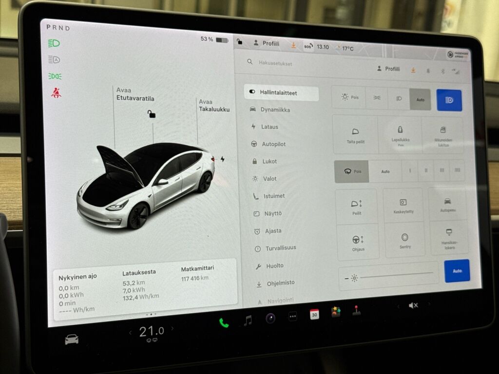 Tesla Model 3 2021 Valkoinen