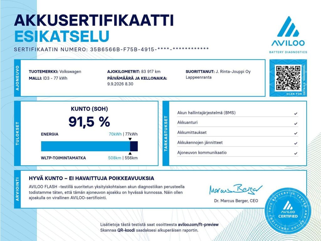Volkswagen ID.3 2021 Valkoinen