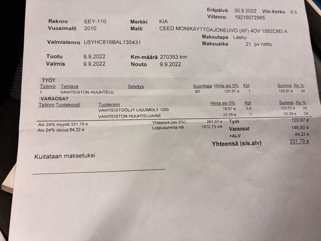 Kia Ceed 2010 Punainen