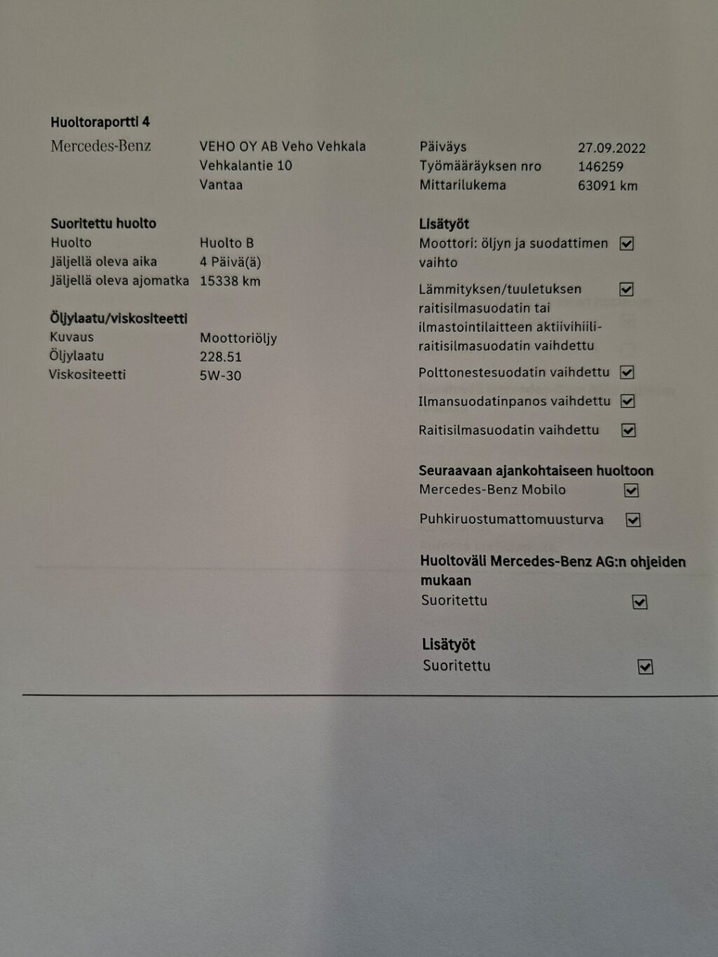 Mercedes-Benz Vito 2015 Valkoinen