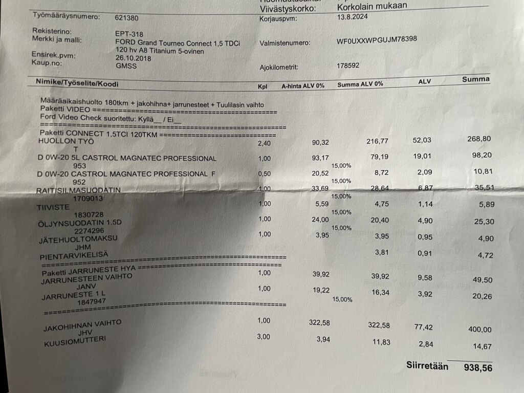 Ford Grand Tourneo Connect 2018 Valkoinen