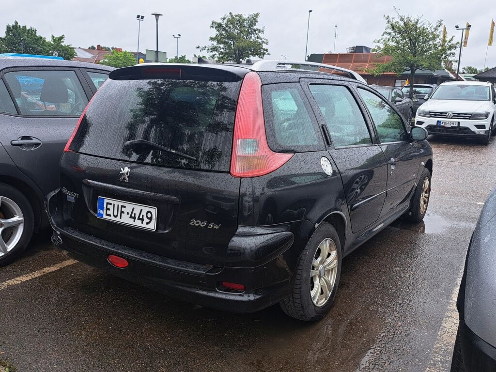 Peugeot 206 2007 Musta