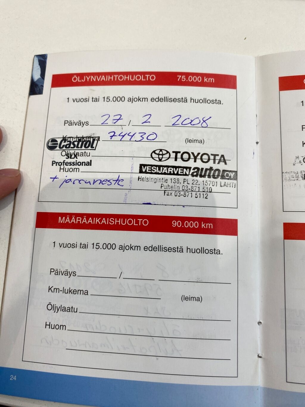 Toyota Avensis 2003 Hopea