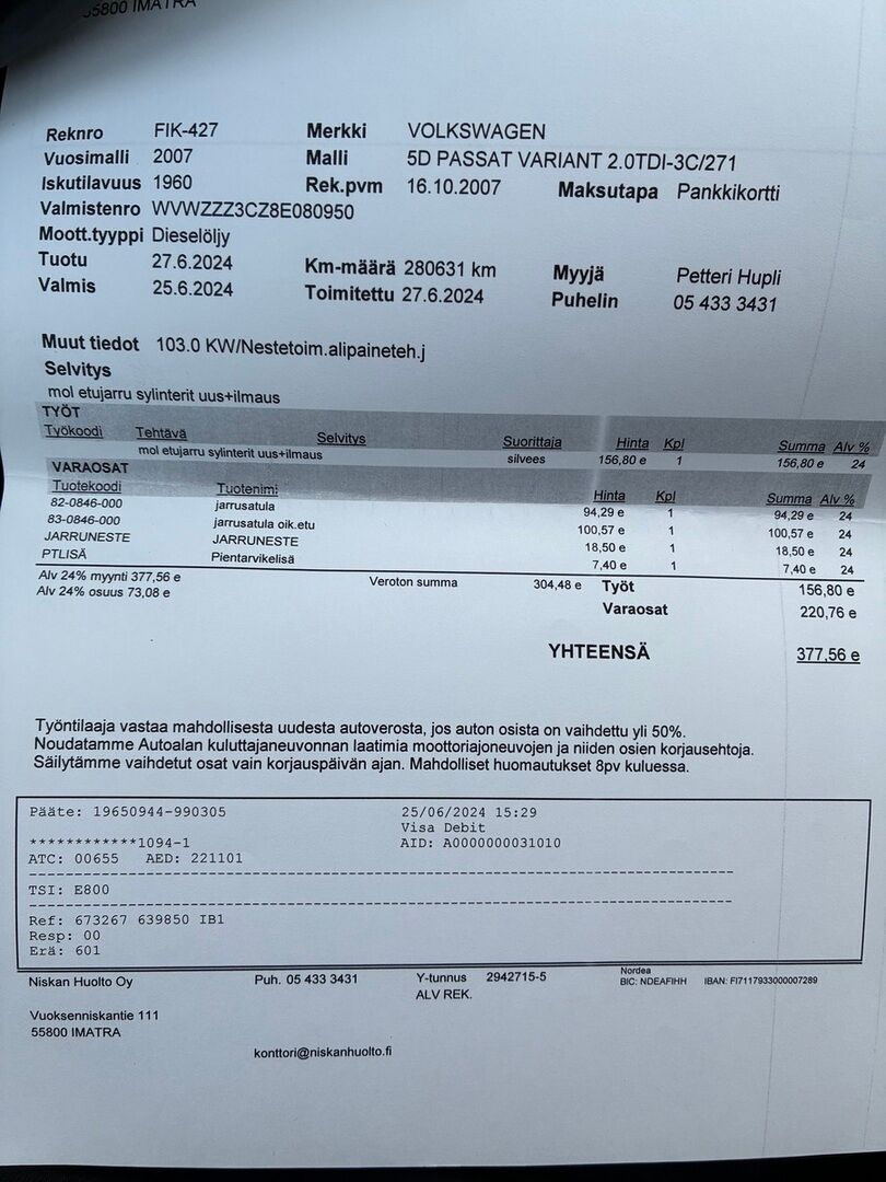 Volkswagen Passat 2008 Sininen