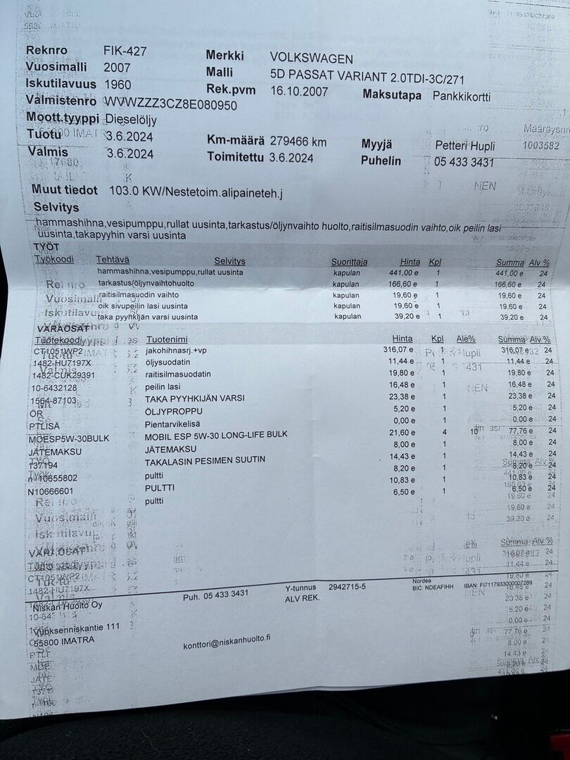 Volkswagen Passat 2008 Sininen