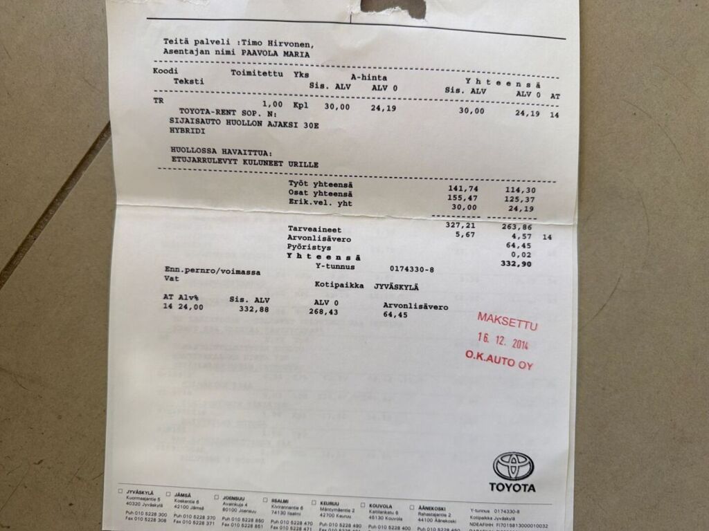Toyota Auris 2008 Hopea