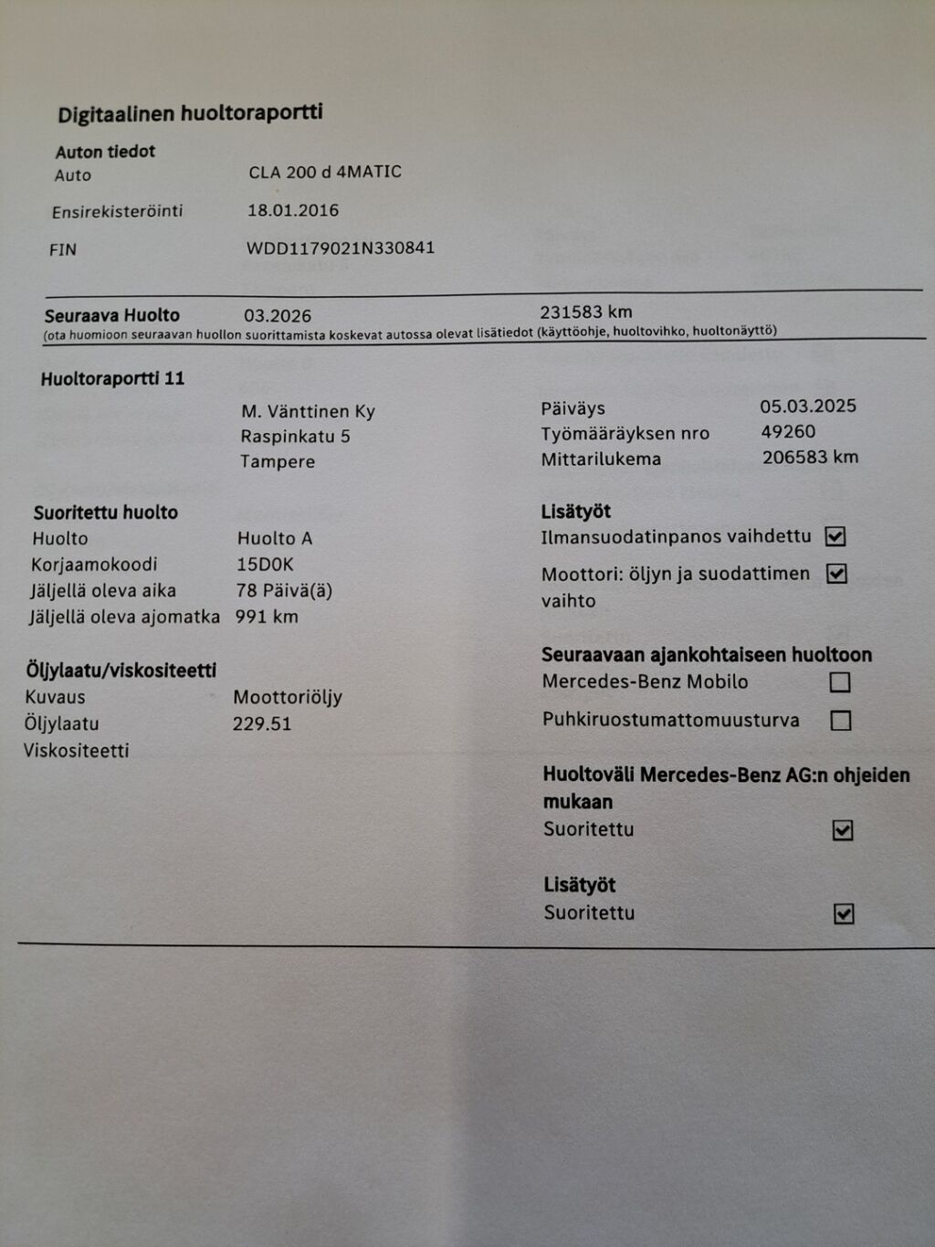 Mercedes-Benz CLA 2016 Ruskea (beige)