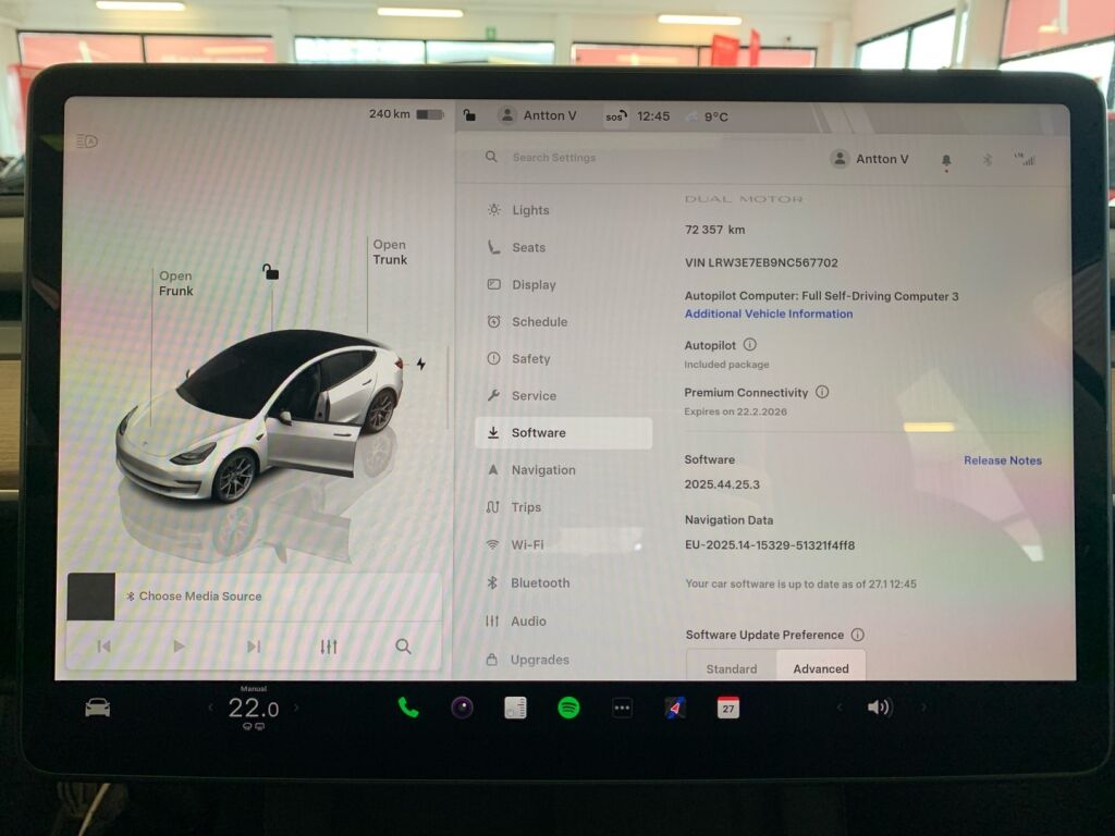 Tesla Model 3 2022 Valkoinen