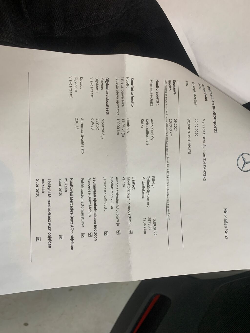 Mercedes-Benz Sprinter 2021 Valkoinen