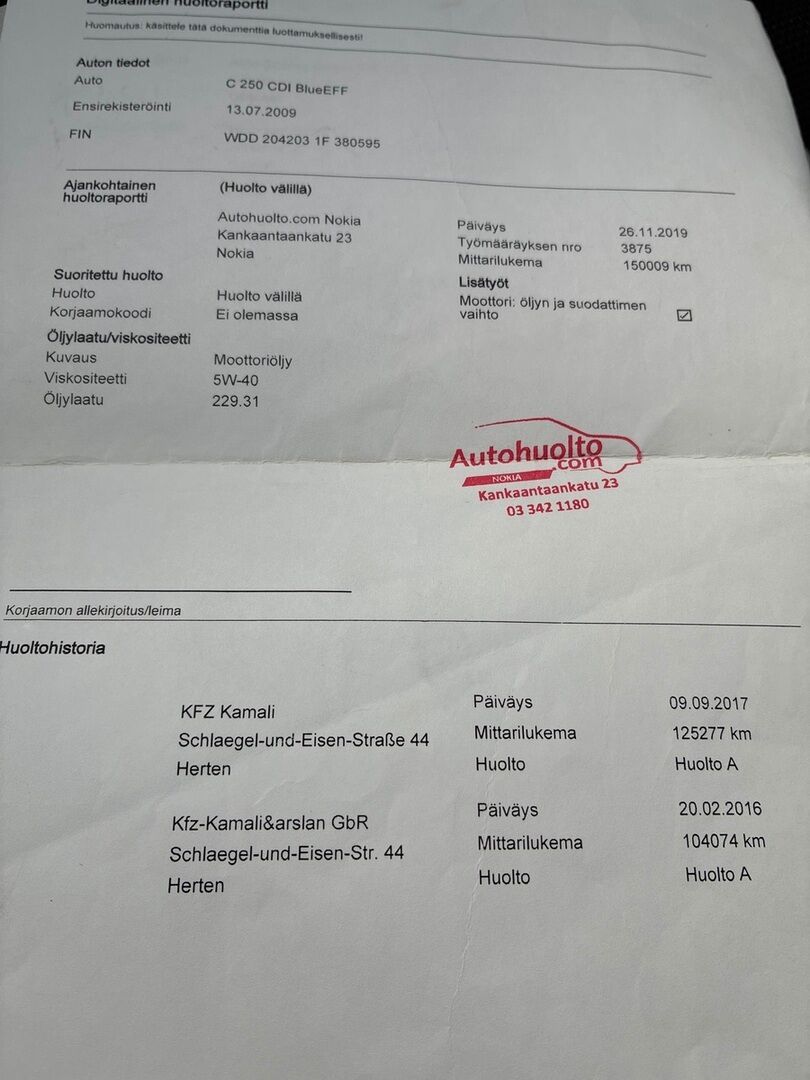 Mercedes-Benz C 2009 Valkoinen