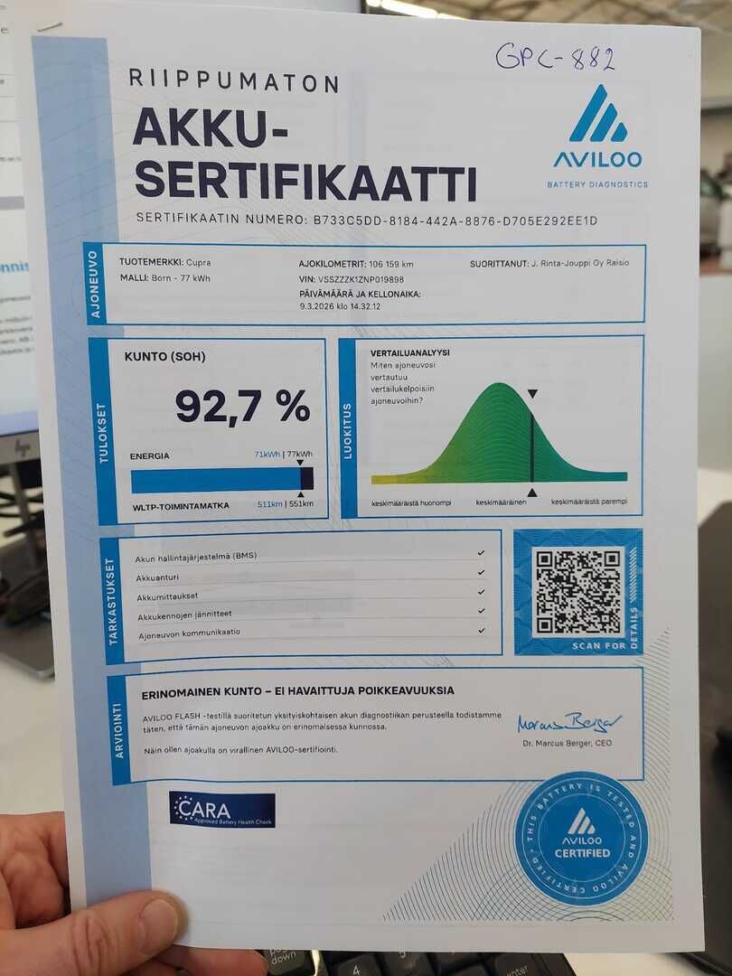 Cupra Born 2023 Harmaa