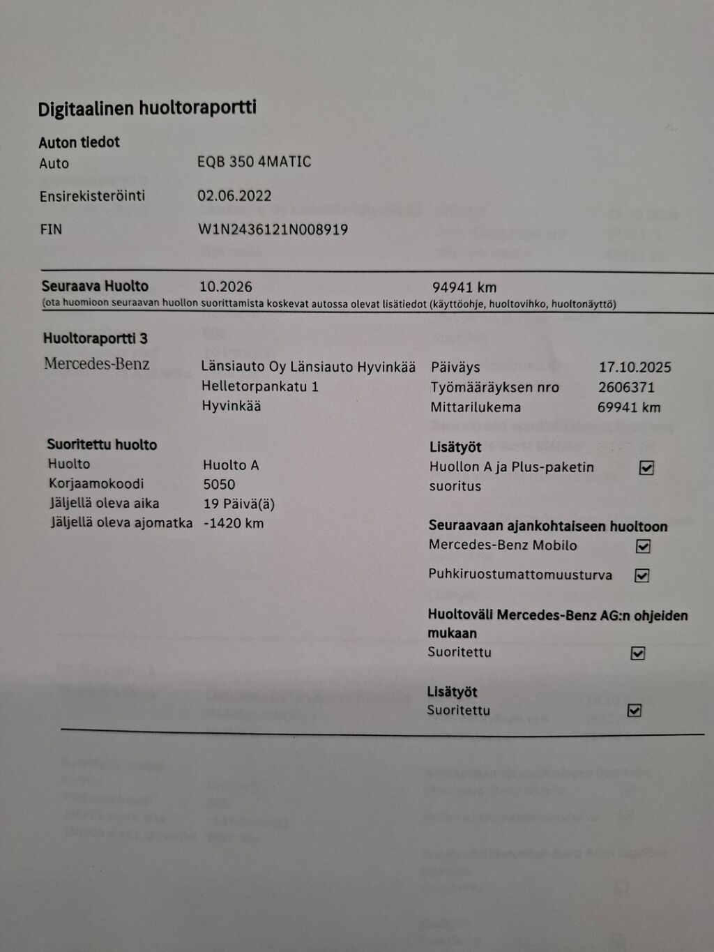 Mercedes-Benz EQB 2022 Harmaa