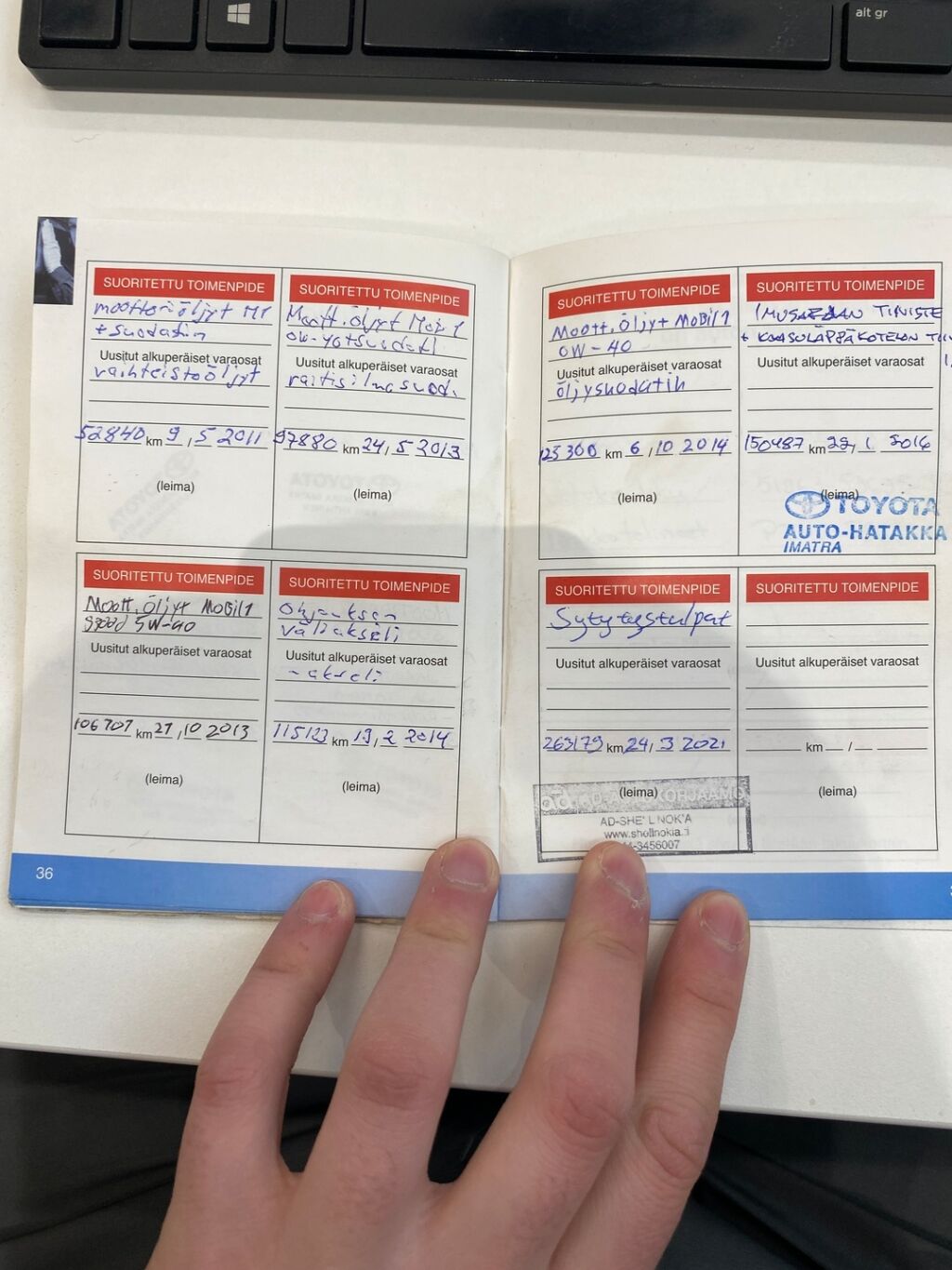 Toyota Avensis 2008 Punainen