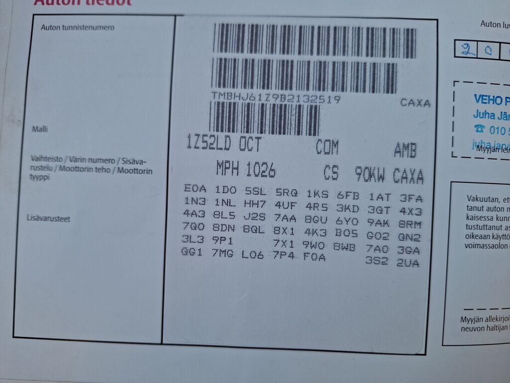 Skoda Octavia 2011 Valkoinen