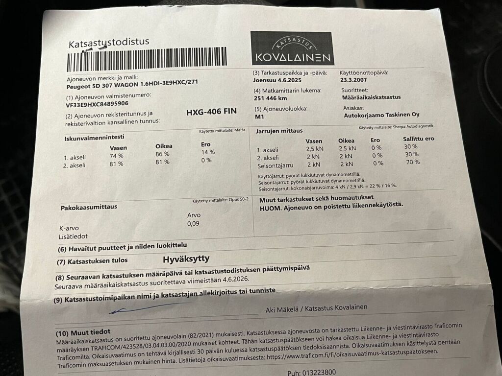 Peugeot 307 2007 Harmaa