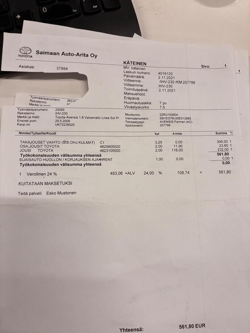 Toyota Avensis 2009 Vihreä