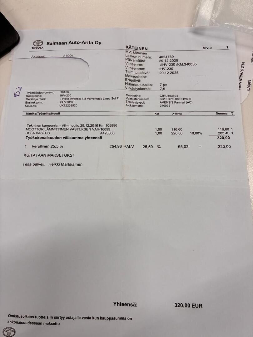 Toyota Avensis 2009 Vihreä