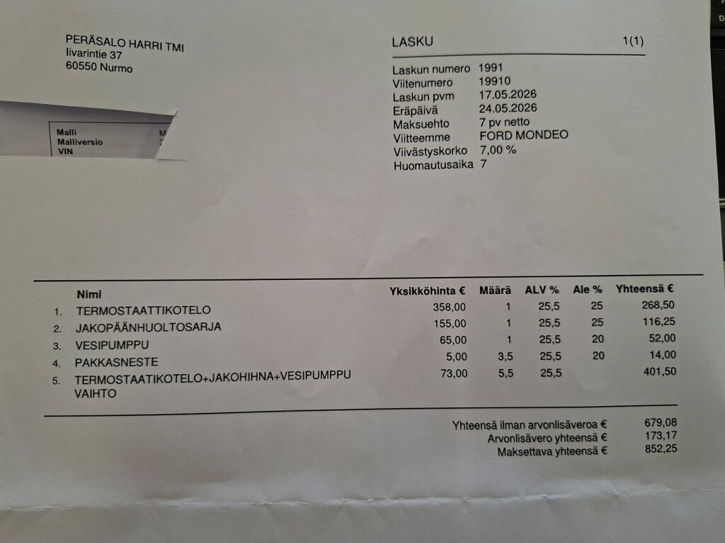 Ford Mondeo 2016 Sininen