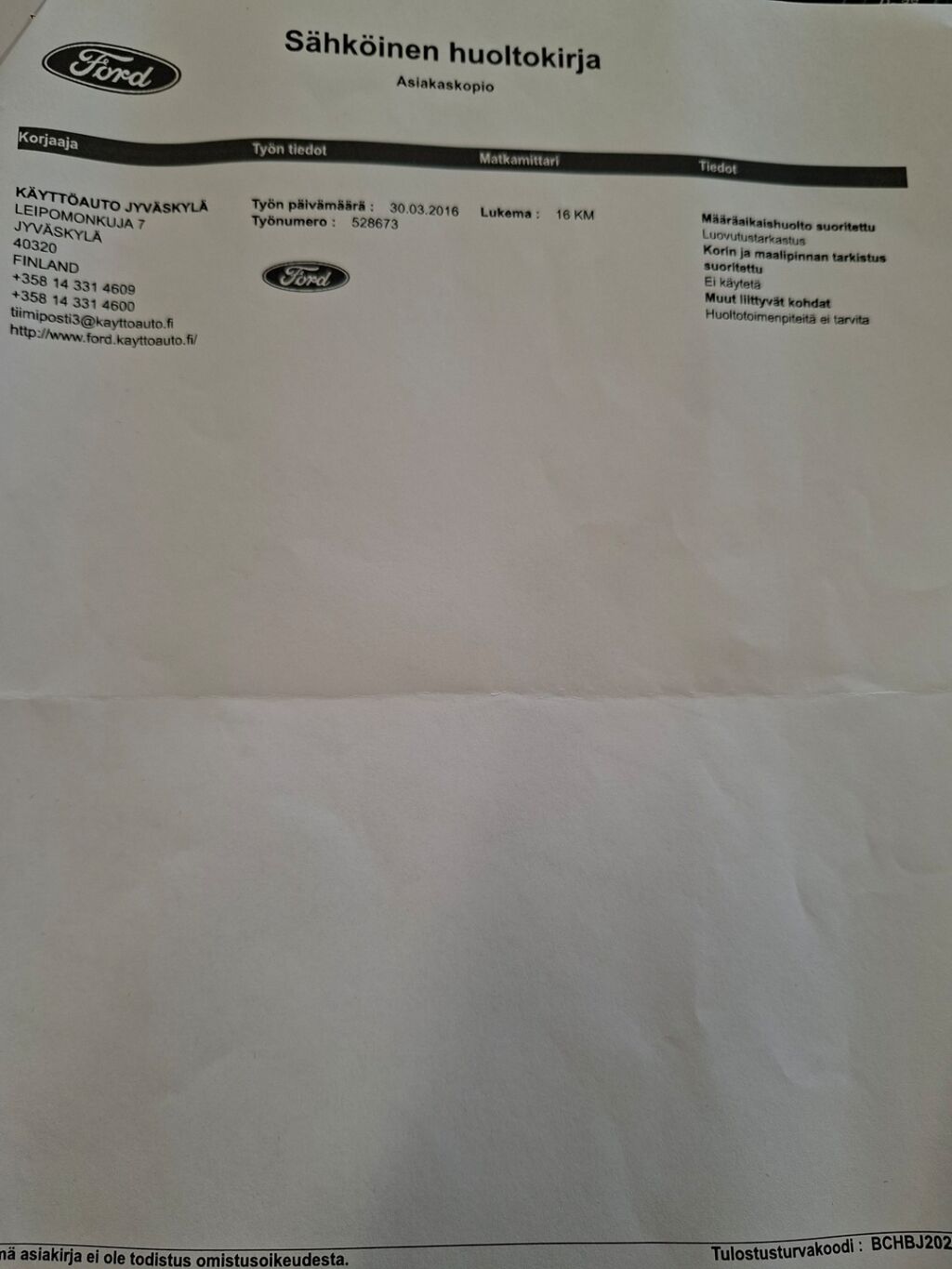 Ford Mondeo 2016 Sininen