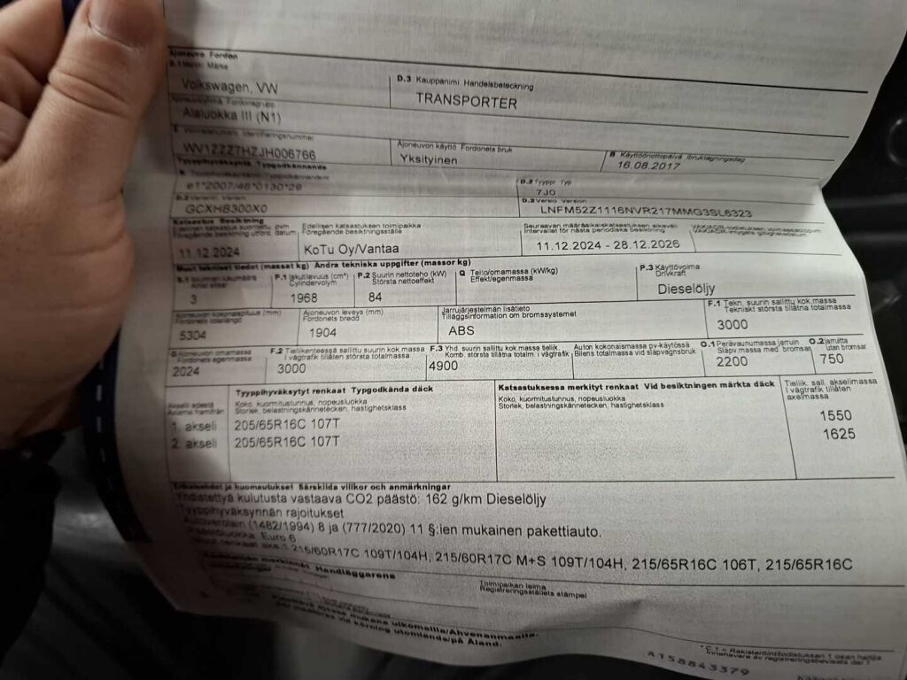 Volkswagen Transporter 2018 Valkoinen