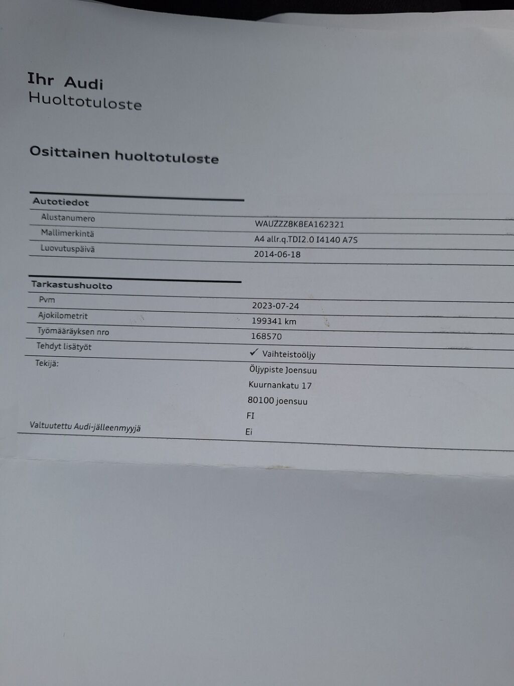 Audi A4 allroad quattro 2014 Valkoinen