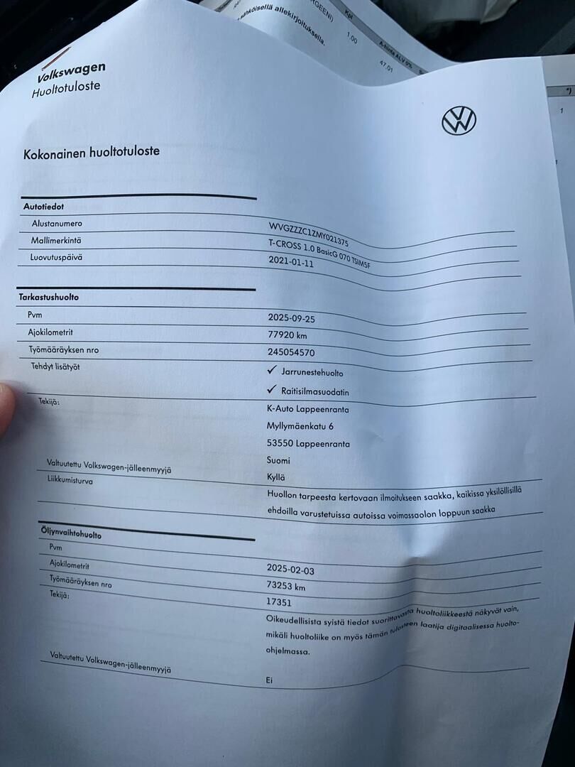 Volkswagen T-Cross 2021 Sininen