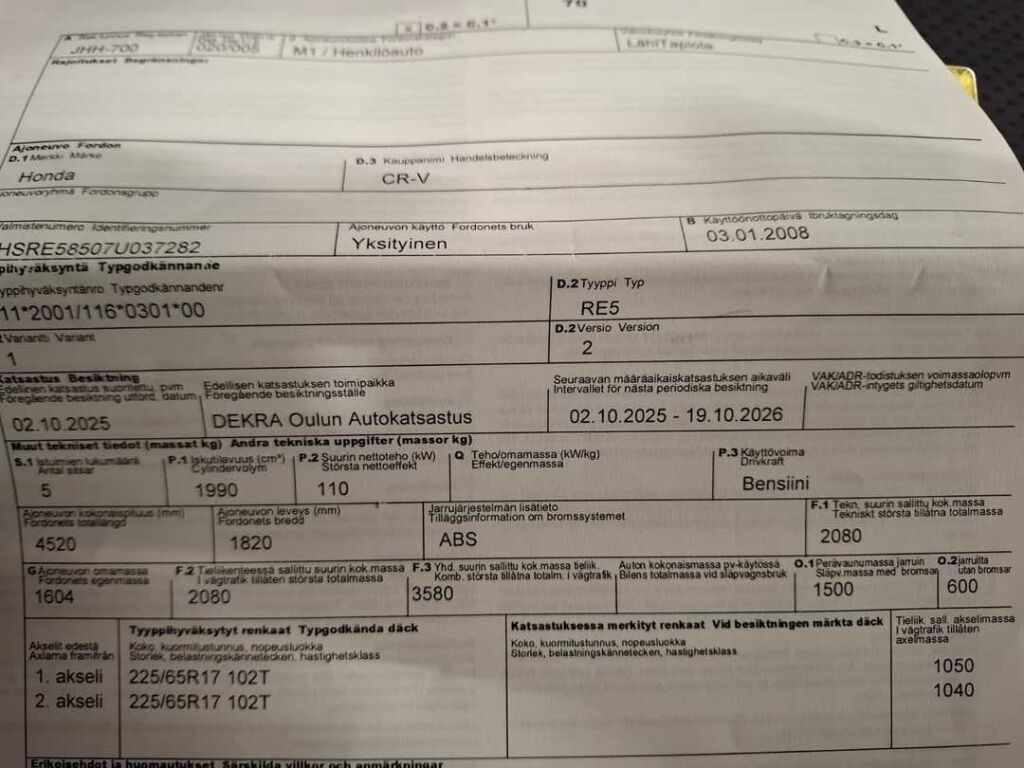 Honda CR-V 2008 Musta