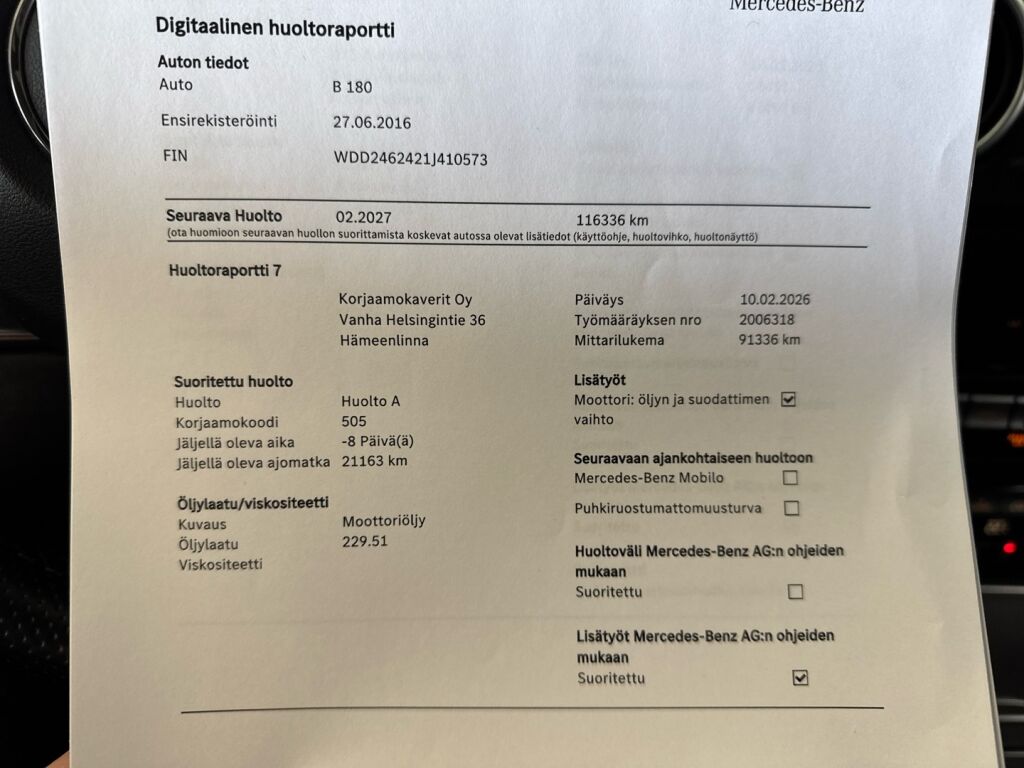 Mercedes-Benz B 2016 Hopea