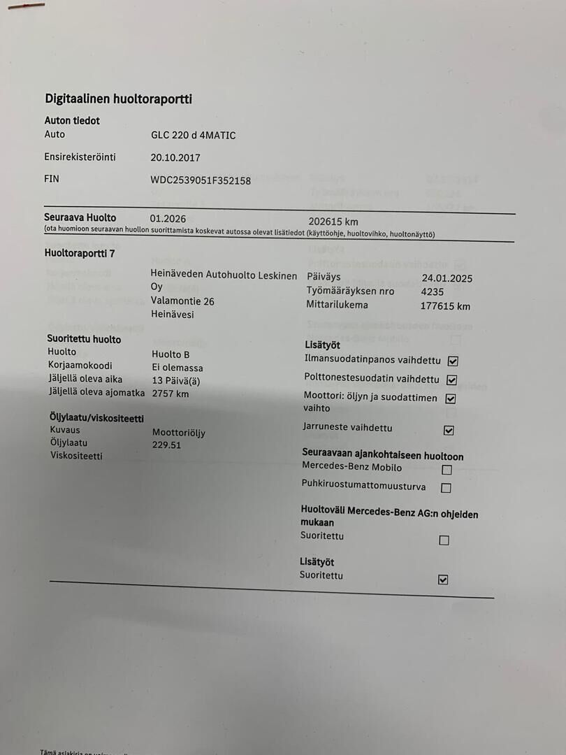 Mercedes-Benz GLC 2017 Sininen