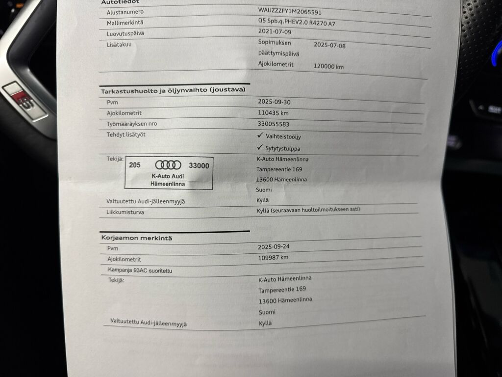 Audi Q5 2021 Sininen