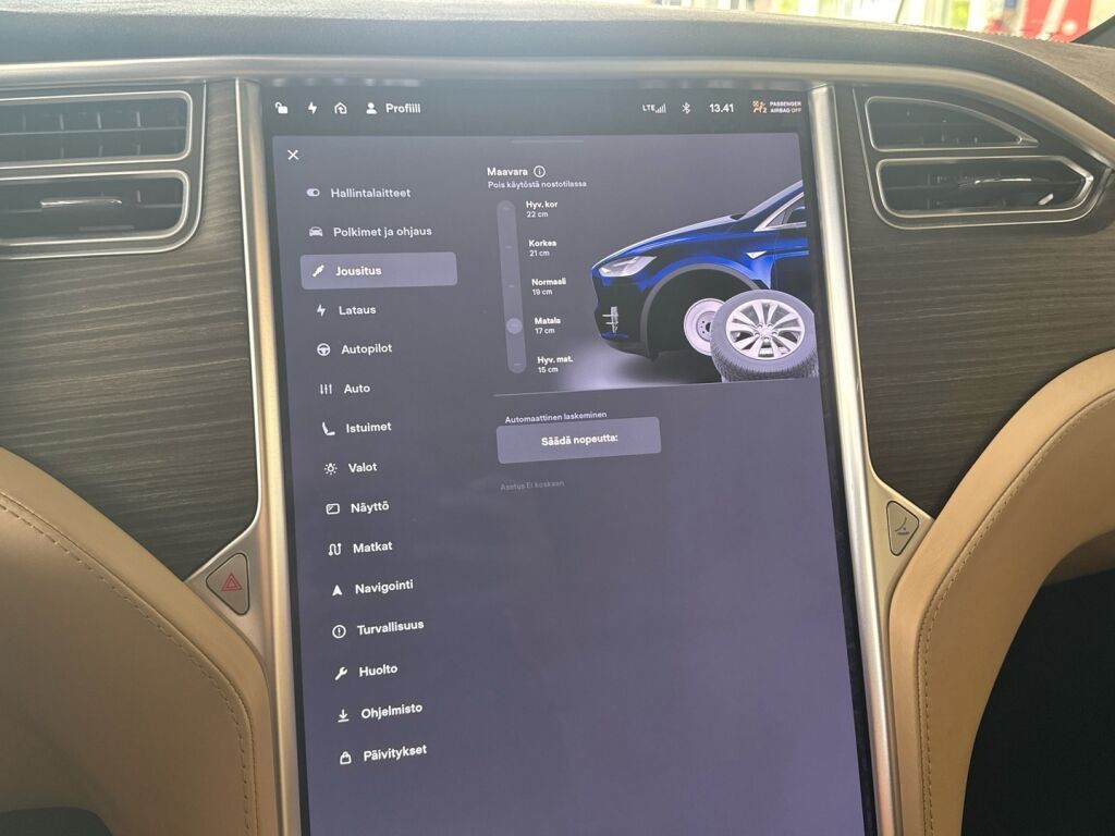 Tesla Model X 2016 Sininen