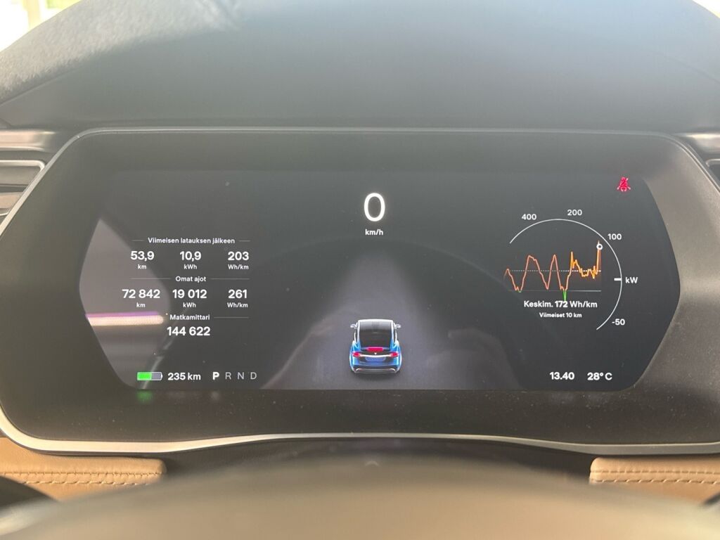 Tesla Model X 2016 Sininen