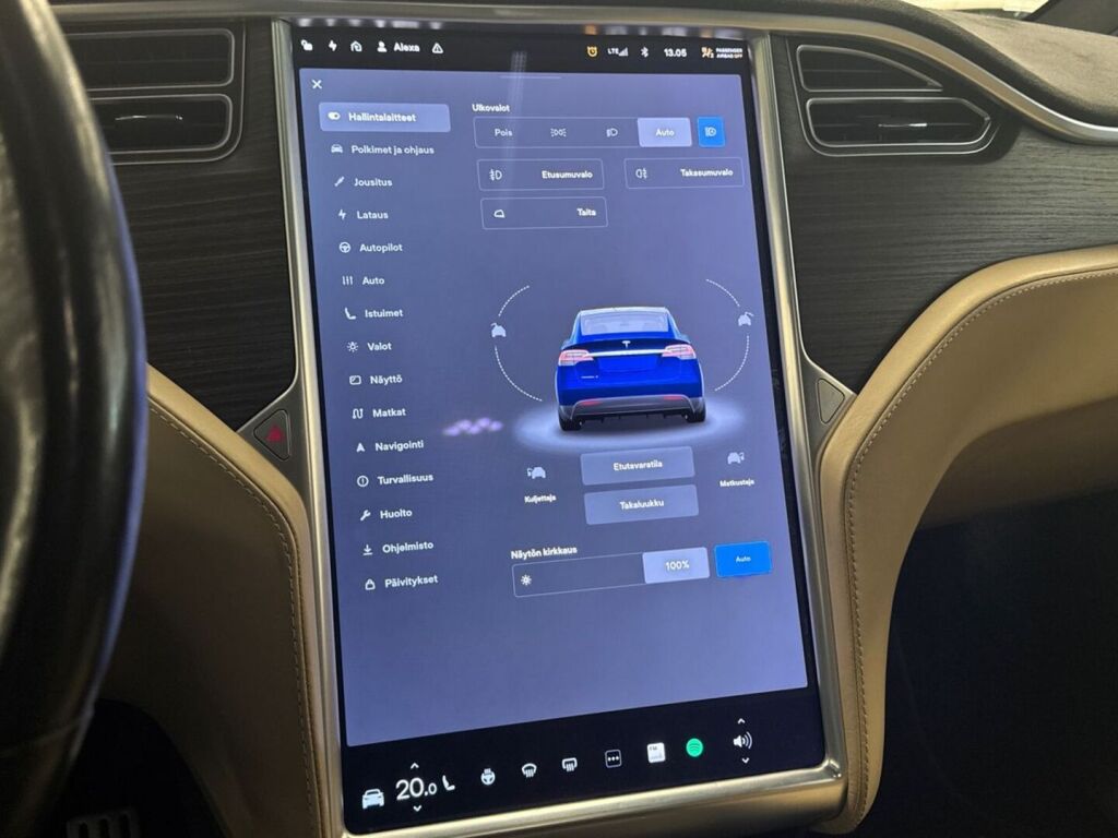 Tesla Model X 2016 Sininen