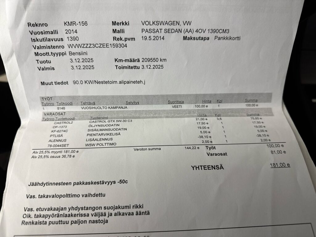 Volkswagen Passat 2014 Ruskea (beige)